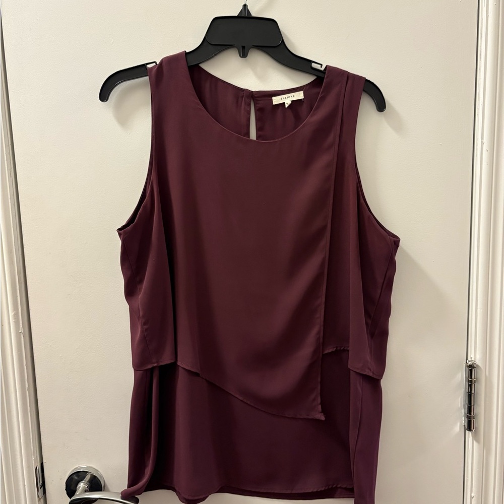Pleione Sleeveless Plum Tunic